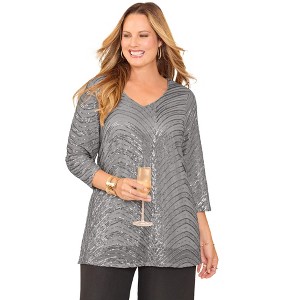 Catherines V-Neck Sequin Top - 1 of 2