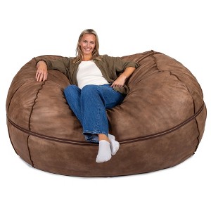Big Joe Bean Bag Chair with Removeable Cover, Foam Filled, Multiple Sizes and Fabrics, All Ages - 1 of 4