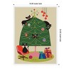 Amanti Art Retro Cats And Christmas Tree by Rachel Lee 3 Birdies Studio Canvas Art Framed - 3 of 4