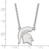 Black Bow Jewelry 10k White Gold Michigan State Spartans NCAA Necklace 18 Inch - 2 of 4