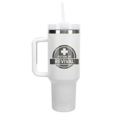 100 North Potion Of Revival Video Gamer Wrap-Around 40 Oz. Stainless Steel Water Bottle Coffee Mug, Spill & Leak Resistant, Travel Tumbler with