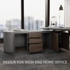 SAINTCY Executive L-Shaped Desk with File Cabinet - 3 of 4