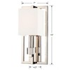 Crystorama Lighting Dixon 1 - Light Sconce in  Polished Nickel - 3 of 4