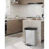 13 Gallon / 50 Liter Metal Trash Can with Lid, Large Garbage Can for Kitchen, Rustproof Step-on Kitchen Metal Trash Bin - 2 of 4