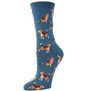 Memoi Women's American Beagle Bamboo Blend Crew Socks - 1 of 1