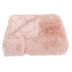 Chubby Faux Throw Blanket Rose - Décor Therapy, Pink