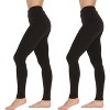 Just Love Ladies Solid Fleece Lined Seamless Leggings (Pack of 2) 6816-C-XS-S - 2 of 3