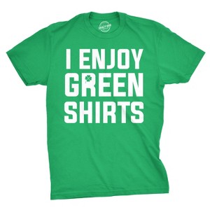I Enjoy Green Shirts T Shirt Funny Tee For St. Paddys day Saint Patricks Cool - Crazy Dog Men's T Shirt - 1 of 4