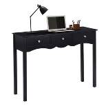 Costway Console Table Hall table Side Table Desk Accent Table 3 Drawers Entryway Black