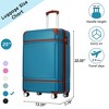 20"/24"/28" Hardshell Luggage, Lightweight Spinner Suitcase with TSA Lock, with/without Cosmetic Case 4M -ModernLuxe - 3 of 4