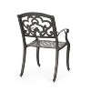 Gulches Set of 2 Cast Aluminum Patio Dining Chairs - Rust-Resistant, Handcrafted Patina Copper Design with Cloud-Back & Comfortable Seat - 4 of 4