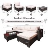 Janey 7-Piece PE Rattan Patio Conversation Set, Patio Sectional Sofa Set with Coffee Table, Outdoor Furniture - Maison Boucle - 4 of 4