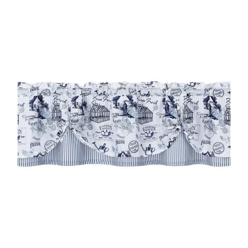 Kate Aurora Rooster Toile Complete 3 Pc Café  Kitchen Curtain Tier And Valance Set, 4 of 10