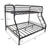 NicBex Metal Twin Over Full Bunk Bed with Enhanced Upper-Level Guardrail,Heavy Duty Twin Loft Bed with Inclined Ladder,Bunk Beds for Bedroom - 3 of 4