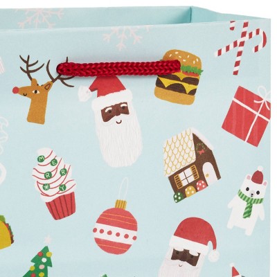 Festive Assorted Holiday Gift Bags Set with Santa and Icons