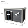 Large Wooden Dog House With Waterproof Protective Cover, Elevated Flooring Outdoor Windproof Dog Cage, Kennel - 3 of 4
