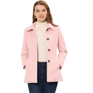 INSPIRE CHIC Women's Work Office Winter Overcoat Single Breasted