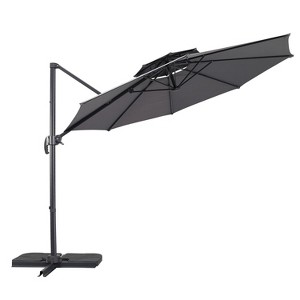 10ft Patio Umbrella with Tilt Crank Lift Waterproof Sun Shade for Deck, Pool, Garden - 1 of 3