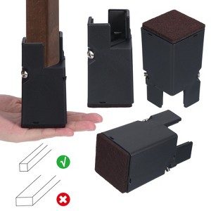 Unique Bargains Furniture Bed Sofa Table Chair Adjustable Leg Set with Screw Clamp - 1 of 4