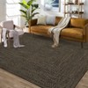 Machine Washable Modern Braided Print Area Rug 10x13 Large Living Room Rug Stain Resistant Carpet Non Slip Low Pile Soft Folding Rug - 3 of 4