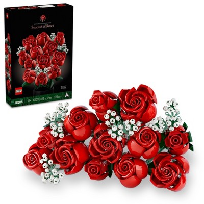 LEGO Icons Bouquet of Roses Build and Display Set for Valentines Day 10328