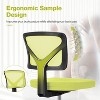 Low-Back Mesh Armless Office Chair, Swivel Rolling Computer Chair No Arms with Lumbar Support for Home Office-Multicolor-The Pop Home - 2 of 4
