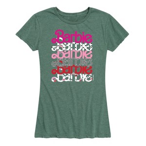 Women's - Barbie - Stacked Barbie Vday Short Sleeve Graphic T-Shirt - 1 of 4