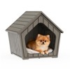 MooxvMoo Cabin-Style Cat House,Waterproof Resin Shelter for Indoor & Outdoor Use, Durable & Easy to Assemble Cozy Pet Bed - 2 of 4