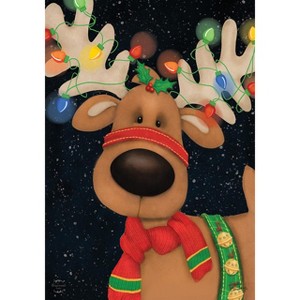 Briarwood Lane Garden Flag 18x12.5 For Outdoor Reindeer in Lights Christmas Garden Flag Flag For Christmas Garden Flag Flags For Outside - 1 of 4