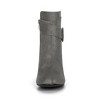 Allegra K Women's Round Toe Block Heel Ankle Booties - 3 of 4