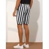 Lars Amadeus Men's Summer Flat Front Color Block Striped Chino Shorts - 3 of 4