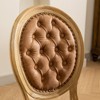 PAGED French Style Dining Chairs Set of 2 with High Backrest Wood Frame Living Room Chairs with Nailhead Trim for Living Room - 3 of 4