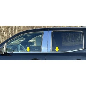 QAA part WS63150 is a 4 piece Stainless Steel Window Sill Face Trim Set, 0.5" Width that is compatible with Chevrolet Colorado 2023-2024 - 1 of 3