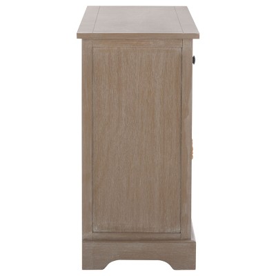 Herman 30" Beige Pine Storage Unit with Wicker Baskets
