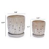 GDFStudio Celine Modern Patio 2 Piece Ceramic Flowerpot with Drainage Holes - 3 of 4