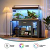 Bestier 55/75 Gallon Fish Tank Stand Metal Aquarium Stand with Storage Cabinet & Power Outlets LED Light, 750lbs Capacity, Black - 3 of 4