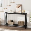 2-Tier Narrow Sofa Console Table for Entryway, Living Room, Office - With Storage - 3 of 4