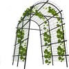 7.5Ft Tall Garden Arch Trellis for Climbing Plants, Vegetables, Flowers, Outdoor Metal Garden Arbors and Arches for Wedding Birthday Party Decoration - 2 of 4