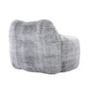NicBex 47.3" Bean Bag Chair with Armrests, High-Resilience Lazy Sofa with Removable Cover, Comfy Chair for Dorm, Living Room, Dark Gray - 2 of 4