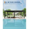 Aluminum Semi-Iron Aluminum Shutter Shed - Adjustable Roof Pergola, Outdoor Aluminum Pergola, Deck Pergola, Backyard Pergola, Grey Hardtop Gazebo - 4 of 4