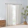 Vynxaria 52"Wx84"L Linen Blend Light Filtering Curtain Panel Pair,White(2 Pcs Window Panels) - 4 of 4