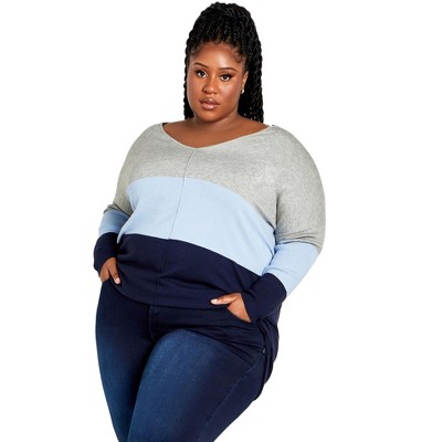 Avenue Women's Plus Size Sadie Colorblock Sweater