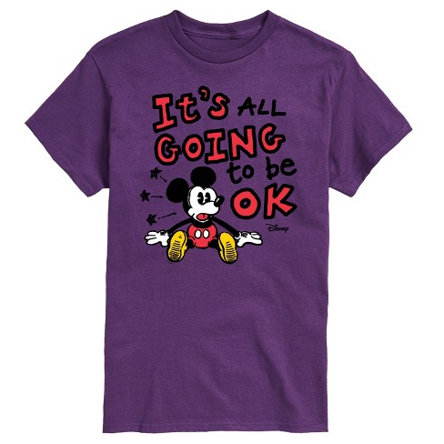 Men s Disney Mickey Mouse Short Sleeve Graphic T shirt Purple 2 X large Target