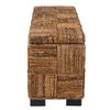East at Main Marina Abaca Double Bench with Storage Brown: Handwoven, Flip-Top Lid, Coastal Design - 3 of 4