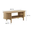 Modway Cadence Coffee Table - Mid-Century Modern Round Coffee Table with Smooth Wood Top and Splayed Legs - 2 of 4