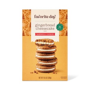 Christmas Gingerbread Cheesecake Sandwich Cookie - 10.6oz - Favorite Day™ - 1 of 4