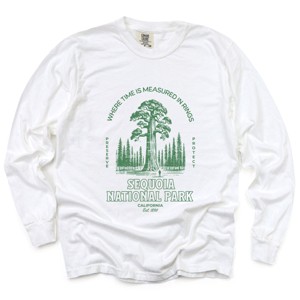 Sequoia National Park EST. 1890 - Womens Garment Dyed Long Sleeve Graphic T-Shirt - 1 of 4