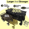 Grungis Extended Heavy-Duty Wagon Cart,Foldable Shopping Cart with 7" All-Terrain Wheels & Ultra-Stable Frame,Utility Cart for Camping,Shopping - 4 of 4