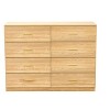 8 Drawer Wood Lateral Dresser, Big Wide Chest of Drawers Storage Organizer with Metal Gold Handles Home Bedroom - 2 of 4
