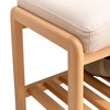 Airsurfer Natural Solid Wood Shoe Bench, Beech Wood Storage Rack Organizer with High Rebound Sponge Cushion，Natural - 2 of 4